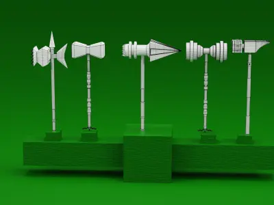 Hammer Low-poly 3D model 52