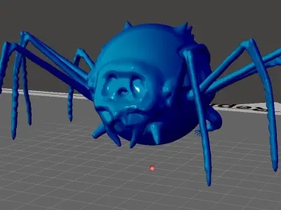Double-sided spider 3D print model