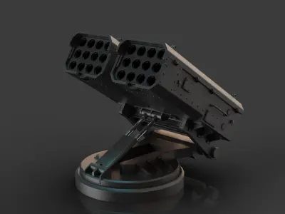 sci-fi missile launcher M-24 3D model