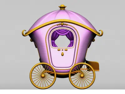 stylised Queens Wagon 3D model