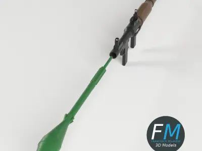 RPG-7 rocket launcher 3D model purchase