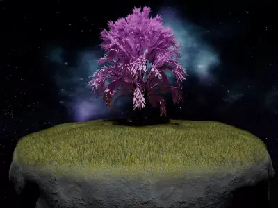Tree in space Free 3D model