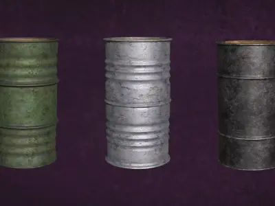Metal Barrels Series Iron Relics Content G2A OpenLid 3D model