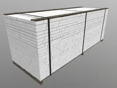 Wood Package  Low-poly 3D model