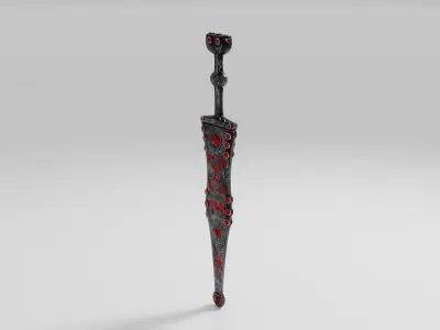 Dagger 2 Low-poly 3D model