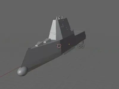 USS-Zumwalt us navy destroyer 3D model