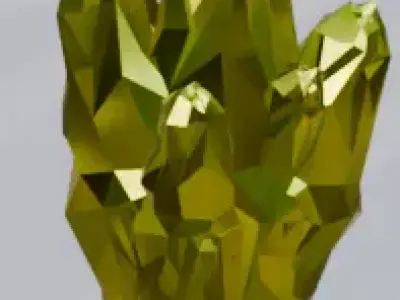Stylized Magic Crystal Pack 6 Fantasy Crystals Game Ready Low-poly 3D model