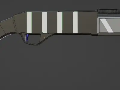 low poly cyber gun Free low-poly 3D model