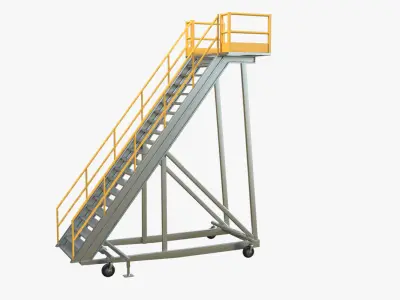 Airplane Stairs PBR Low-poly 3D model