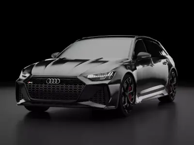 Audi RS6 Avant C8 Detailed 3D Model 3D model