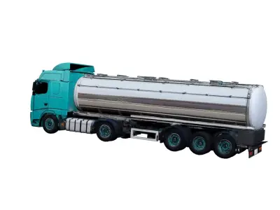 Water Tank Truck Utility Transport Liquid Tanker Vehicle 3D model