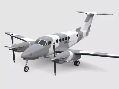 King Air Military Aircraft 3D model