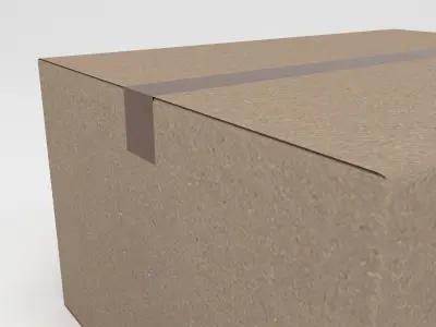 Cardboard box 3D model buy