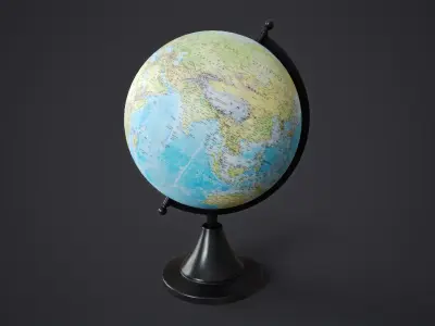 Classic Globe Low-poly 3D model