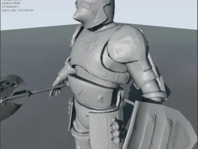 Steam-punk Knight Free low-poly 3D model