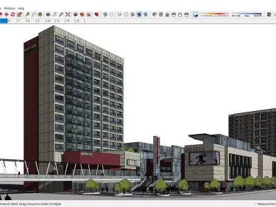 Sketchup Commercial Office Complex 251 3D model