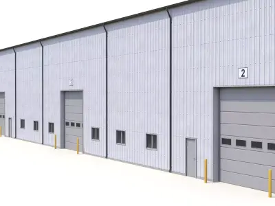 Industrial Building 58 Low-poly 3D model