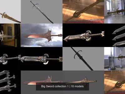 Big Sword collection 1 3D Model Pack