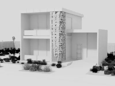 Architecture building 3D model get