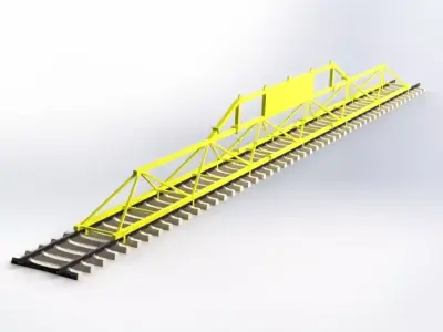 Railway Track Panel Lifting Frame  3D model