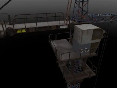 3D Crane Model 3D model