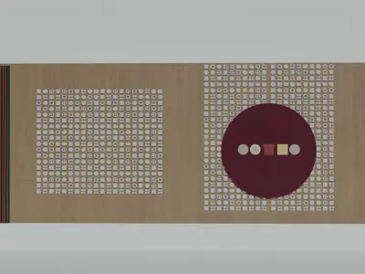 Set of Mcdonalds decor Low-poly 3D model