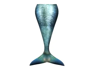 Mermaid Tail Low-poly 3D model