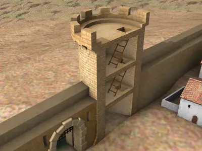 Sitges Medieval Town 14th Century - Historical Reconstruction 3D model
