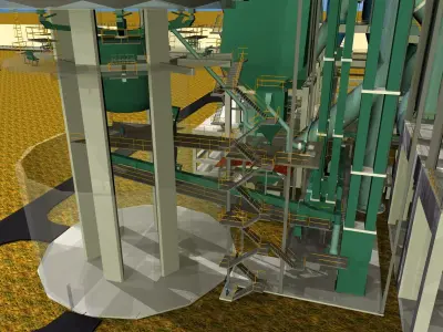 Control Feed Silo Kiln Feed Free 3D model