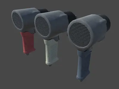 Pneumatic Screwdriver - PBR Low-poly 3D model