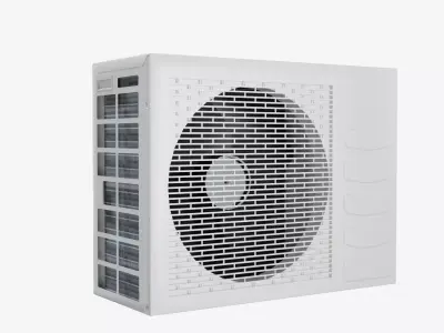 Air conditioner Outdoor Unit Condenser Unit Low-poly 3D model