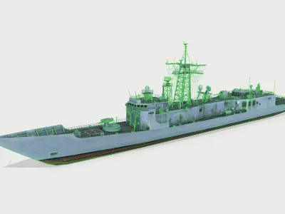 USS Simpson FFG-56 Low-poly 3D model