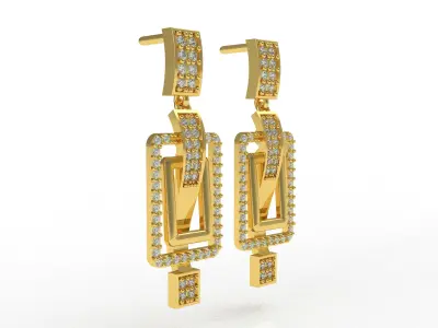 Diamond Pendant Set 45 3D print model