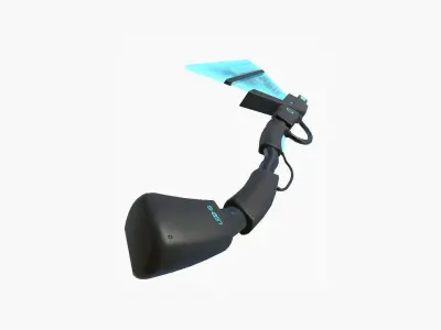 SciFi War Axe A01 Black Blue - Sci Fi Weapon Design Low-poly 3D model