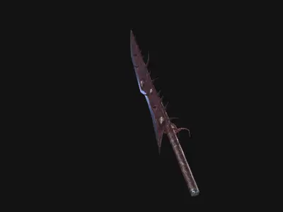 Blade of flesh Low-poly 3D model