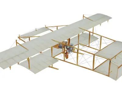 Farman IV HF Low-poly 3D model