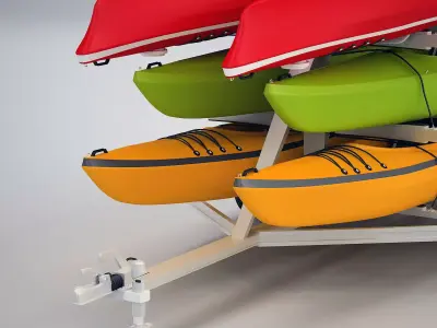 Kayak Trailer 3D model