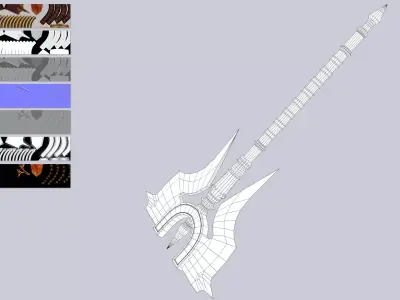 Ember axe Low-poly 3D model