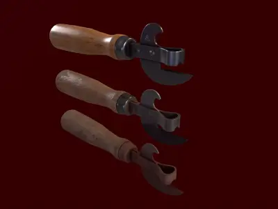 Can opener pack pristin worn damage Low-poly 3D model