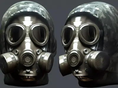 Helmet 3d model military combat Military scifi Low-poly 3D model