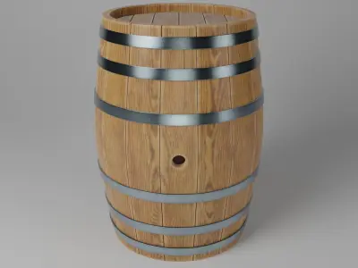 Barrel Wooden 3D model purchase