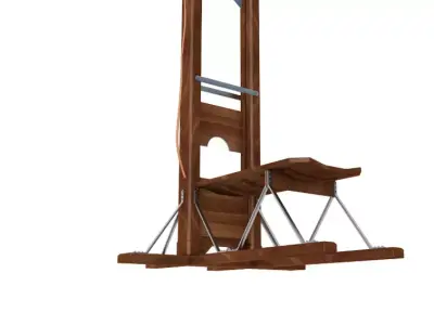 Vintage 19th Century French Guillotine 3D model