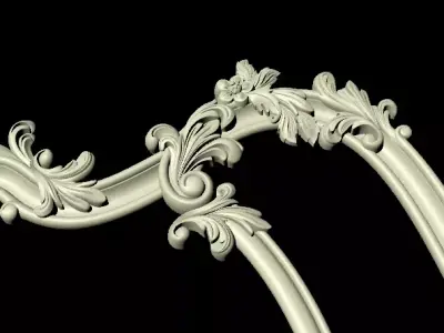 carved frame for mirror 3D model