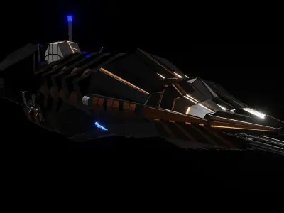 Spaceship Battle Cruiser 3D model
