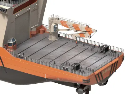 Offshore Construction Vessels OCV Orange 3D model