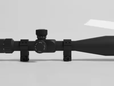 Monstrum G3 6-24x50 FFP Rifle Scope Low-poly 3D model
