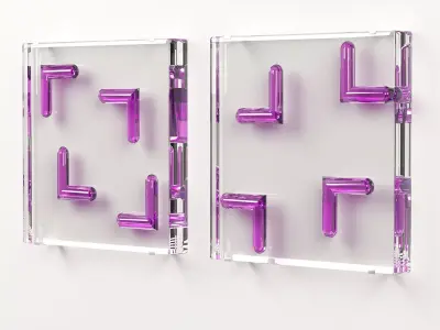 Wall Glass Blocks - Decorative Frame - Arrows - Part 6 3D model