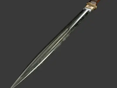 Game and VR-AR Ready Dagger 3D model