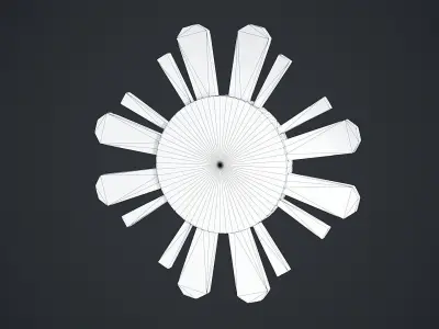 Target Badge Low-poly 3D model