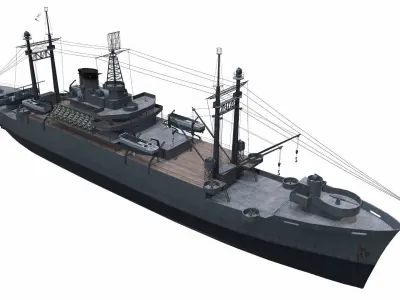 Ship 01 Low-poly 3D model